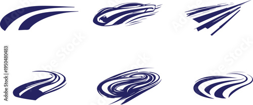 Colorful abstract electric cable and wire lines forming swirl connections for technology energy network design