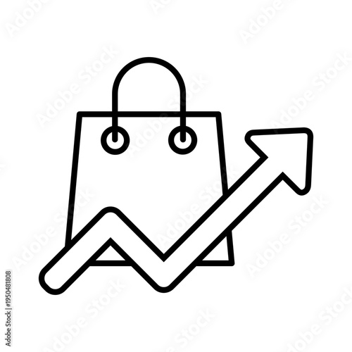 Increase sale icon vector. Income growth Illustration sign. Business growth symbol or logo.