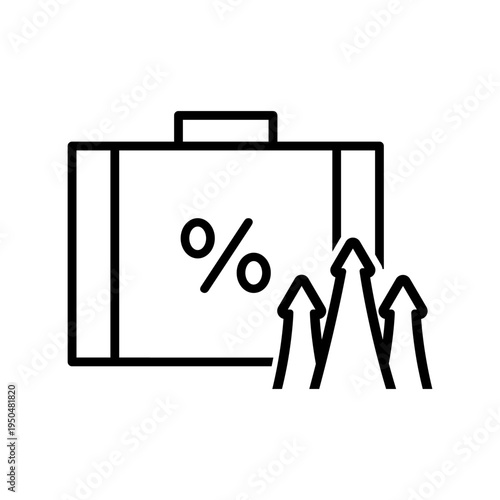 Increase sale icon vector. Income growth Illustration sign. Business growth symbol or logo.