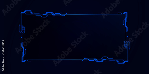 Sci fi futuristic user interface, HUD template frame design, Technology abstract background	
