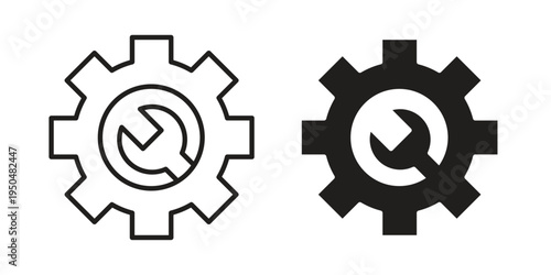 Maintainance icon. Simple linear element illustration. Thin stroke sign can be used for web, mobile and UI.
