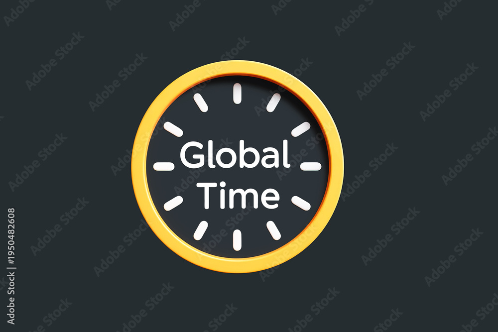 Fototapeta premium World clock showing multiple time zones for international business needs
