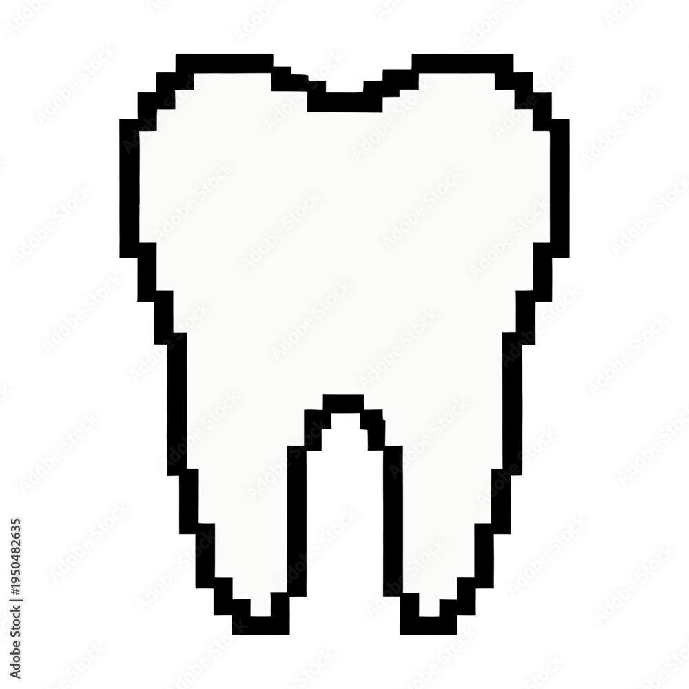 Fototapeta premium Vector of a single tooth icon