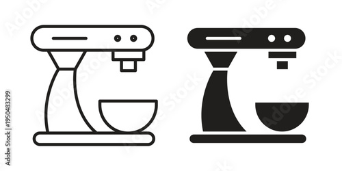 Mixer icon. Simple linear element illustration. Thin stroke sign can be used for web, mobile and UI.