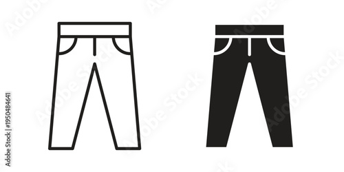 Pant icon. Simple linear element illustration. Thin stroke sign can be used for web, mobile and UI.