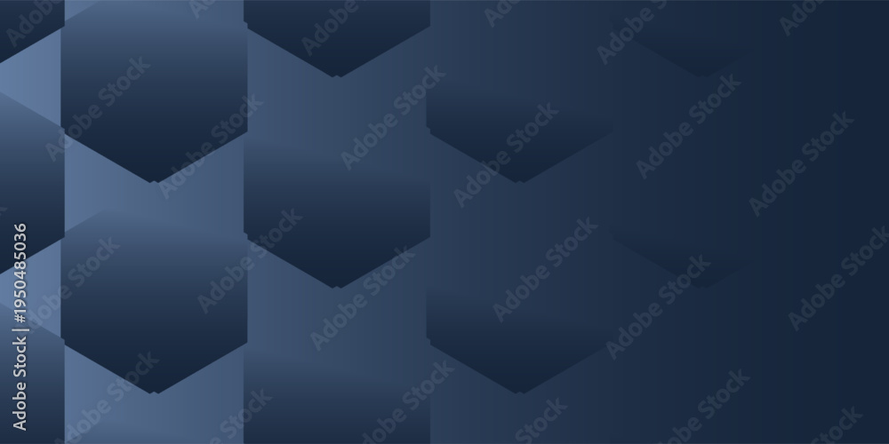 Obraz premium Dark gray hexagons geometric background, minimal honeycomb pattern wallpaper, 3d render illustration elegant gradient modern