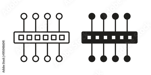 Proxy server icon. Simple linear element illustration. Thin stroke sign can be used for web, mobile and UI.