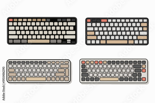 wireless keyboard with clean layout