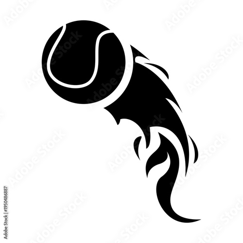 Tennis ball icon vector set. Tennis Illustration sign collection. Tennis ball in flight symbol. Sport logo.