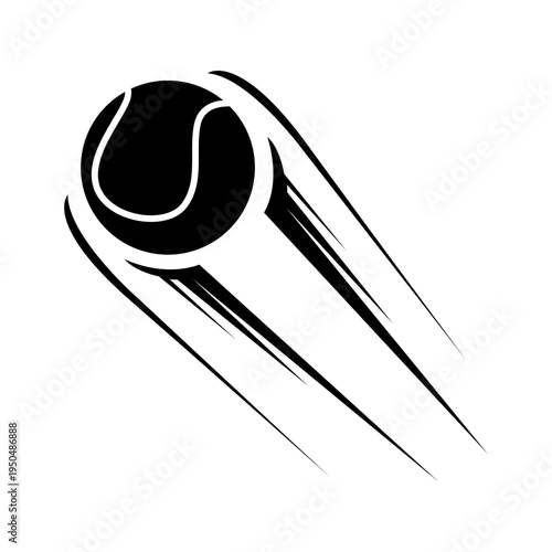 Tennis ball icon vector set. Tennis Illustration sign collection. Tennis ball in flight symbol. Sport logo.