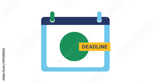 Deadline calendar icon with green circle.