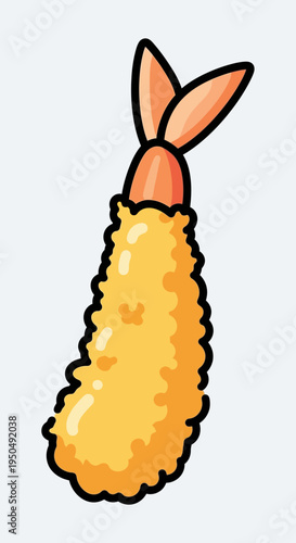 Fried Shrimp Tempura Isolated