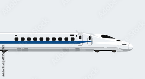 Modern High-Speed Bullet Train in Motion