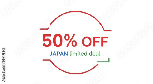 50% OFF Japan Limited Deal Promotional Graphic
