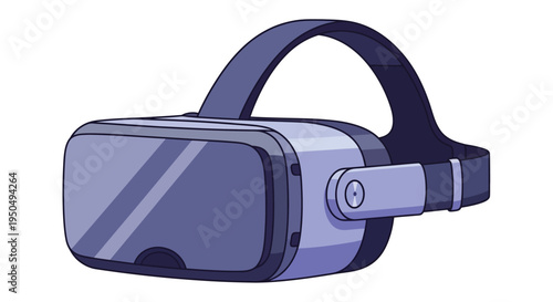 A virtual reality headset with a sleek design and futuristic look