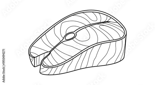 Salmon steak, raw fish cut, healthy food ingredient