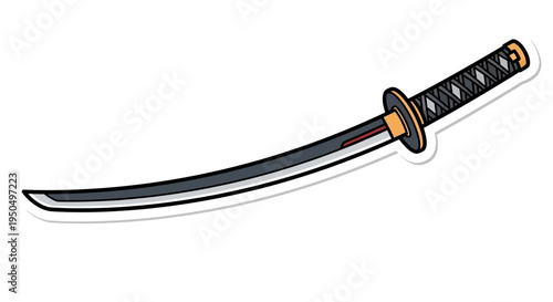 Japanese Katana Sword - Traditional Samurai Weapon Illustration