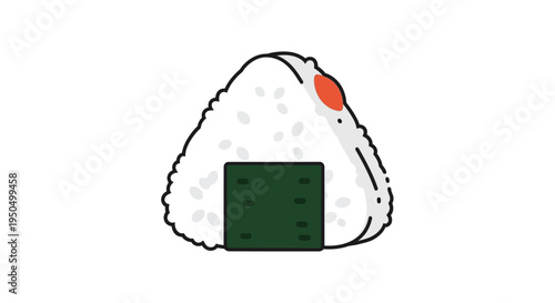 Japanese Rice Ball Onigiri with Nori Seaweed