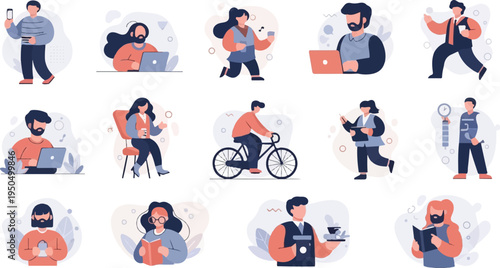 Diverse individuals engaged in various modern activities (1)