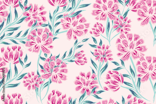 seamless floral motif in vector suitable for fabric, background, wallpaper, covers, etc