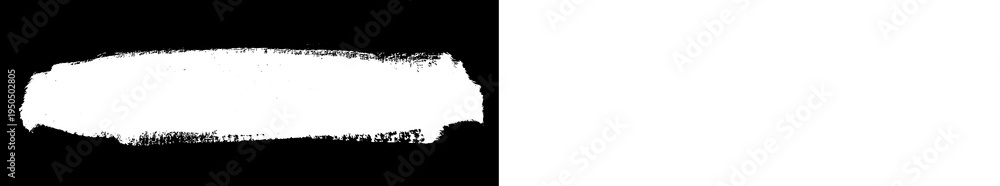 Φωτογραφία Rough white grunge paint brush stroke banner png with transparent background, bo
