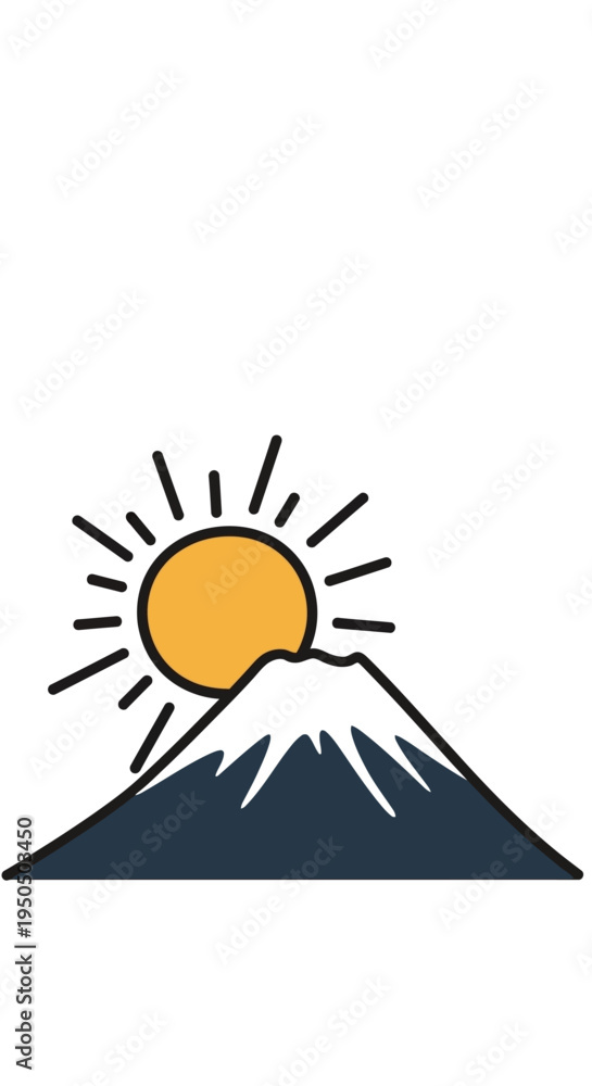 Fototapeta premium Sunrise Over Snow-Capped Mountain