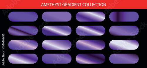 Amethyst gradient collection set modern purple abstract background palette illustration