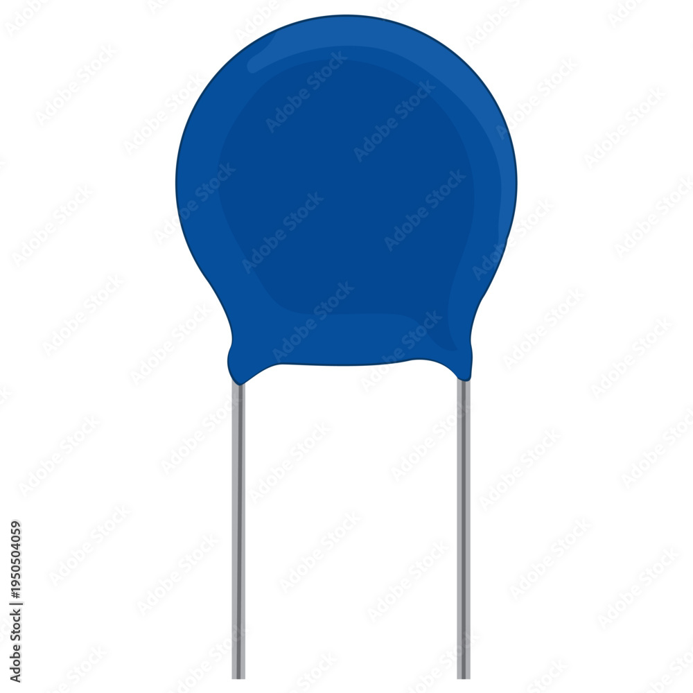 Canvas Print high voltage ceramic capacitor vector.