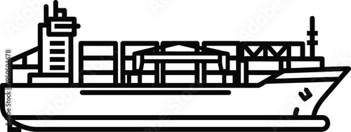 cargo ship illustration