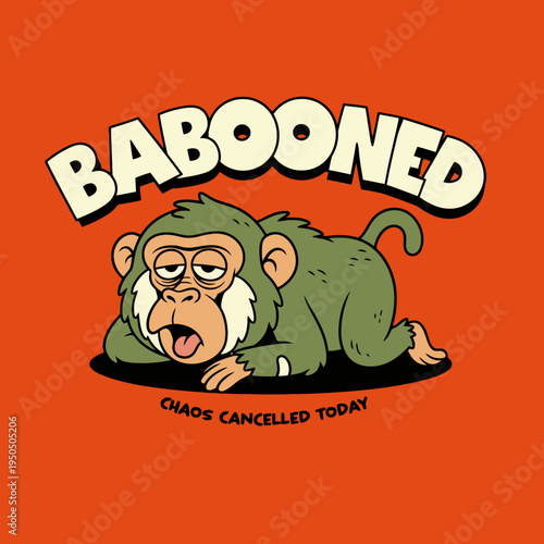 Cartoon monkey with glasses sleeping.