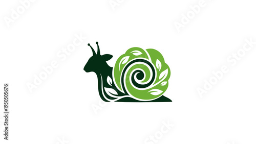 Stylized snail logo depicting nature and growth on a clean white background