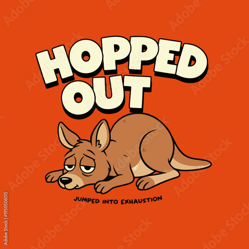 Tired dog lying on ground exhausted.