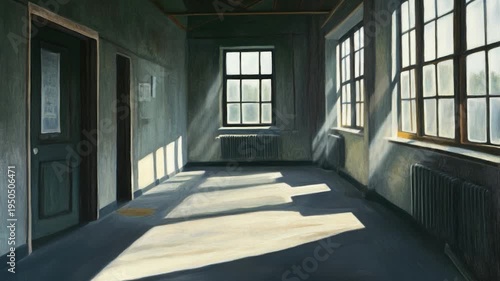 A cozy home interior with a window and a radiator, ideal for decorating or architecture concepts