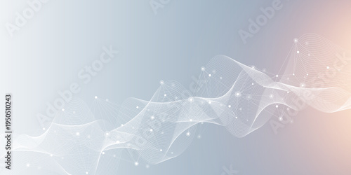 Global network connection banner design template. Header social network communication in the global business concept. Big data visualization. Internet technology