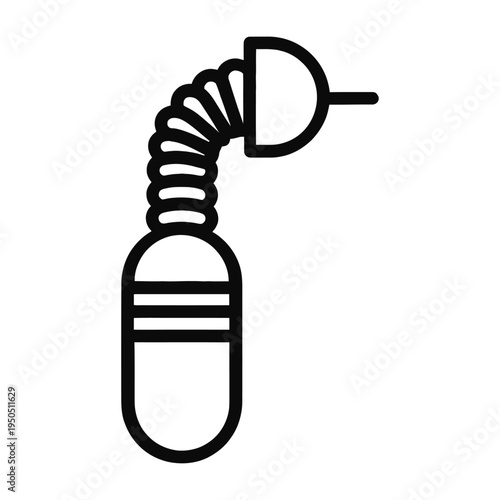 Vector icon of a spray bottle with a nozzle