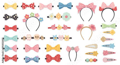 Cute Hair Accessories for Girls: Bows, Headbands, and Hair Clips Collection