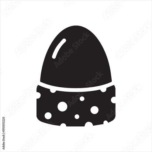  Black and white dice-themed party hat with polka Vector Image