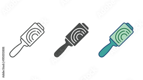 Lint Roller Icons Set