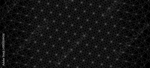 Abstract Geometric Network Line Pattern on Black Background