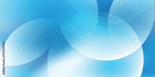 Modern pastel banner backdrop with blue to white gradient transitions and minimal circular design elements.