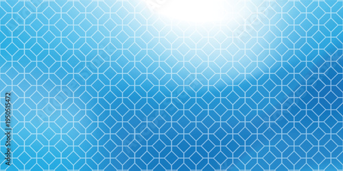 Blue technology background with subtle gradient lighting and repeating hexagonal grid geometry.