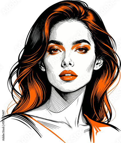 Bold Dual Style Woman Silhouette Portrait