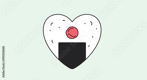 Heart Shaped Onigiri with Red Plum