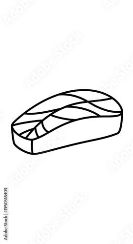 Salmon fillet outline