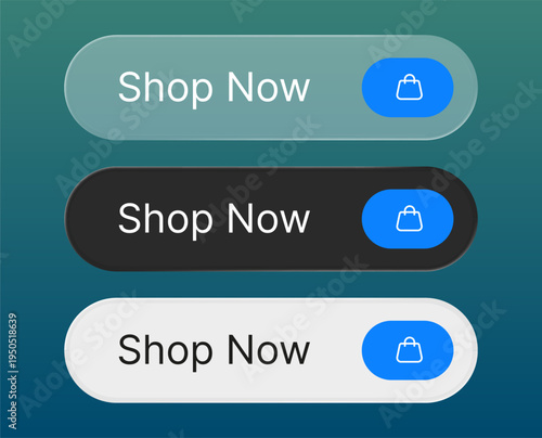 Shop now buttons for element call to action design