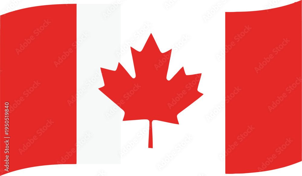 Obraz premium The national flag of canada