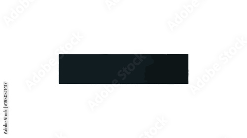 Simple dark horizontal minus sign isolated on white background