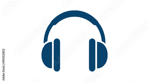 Isolated headphone icon on white backdrop for modern design