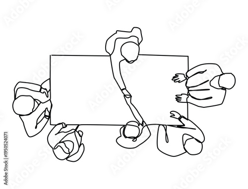 Continuous one line art of manager handshake his employee to congratulate their promotion.