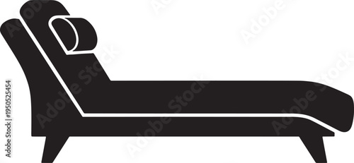 Modern minimalist chaise lounge chair with pillow furniture design